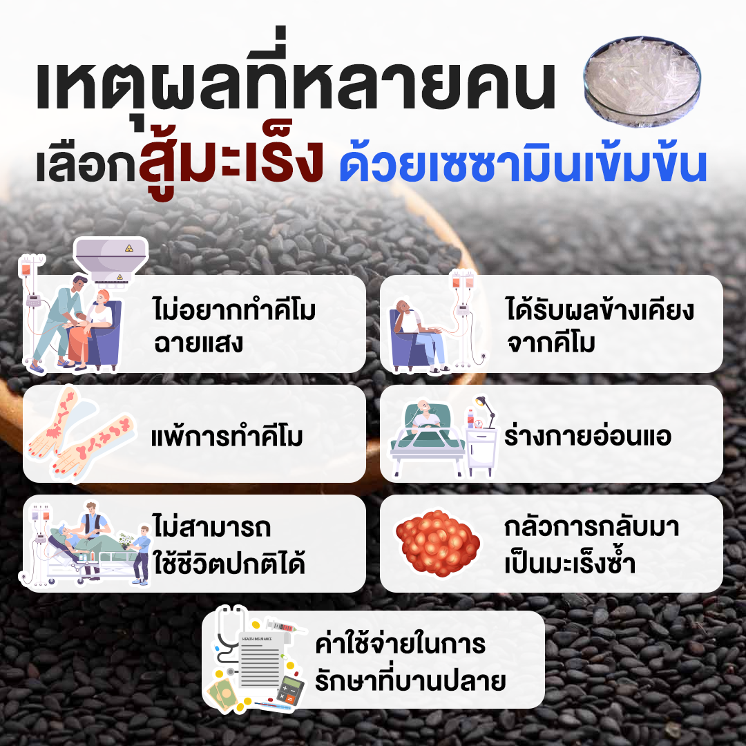 เลือกสู้มะเร็ง ด้วยเซซามินเข้มข้น