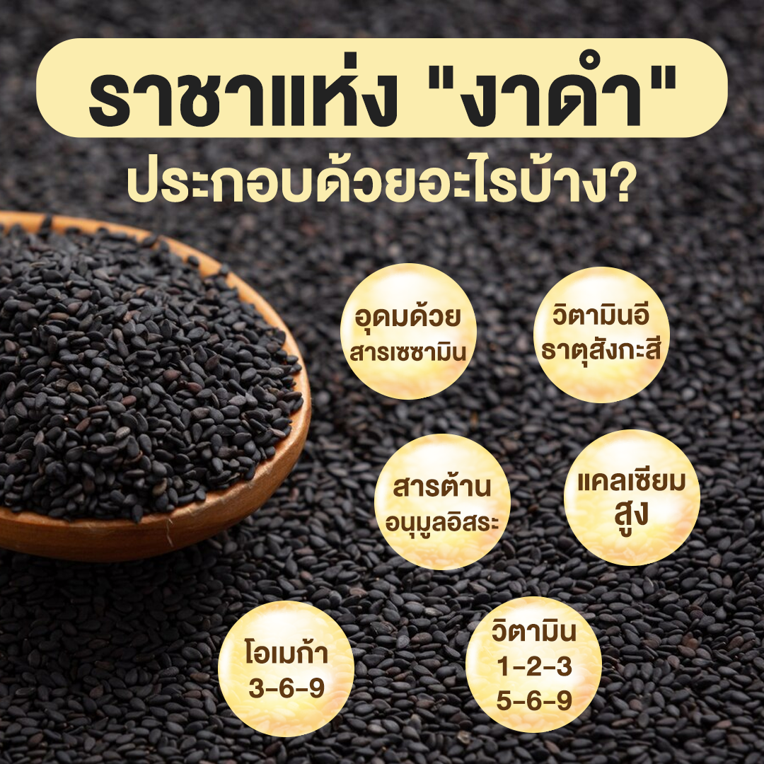 งาดำ ประกอบด้วย